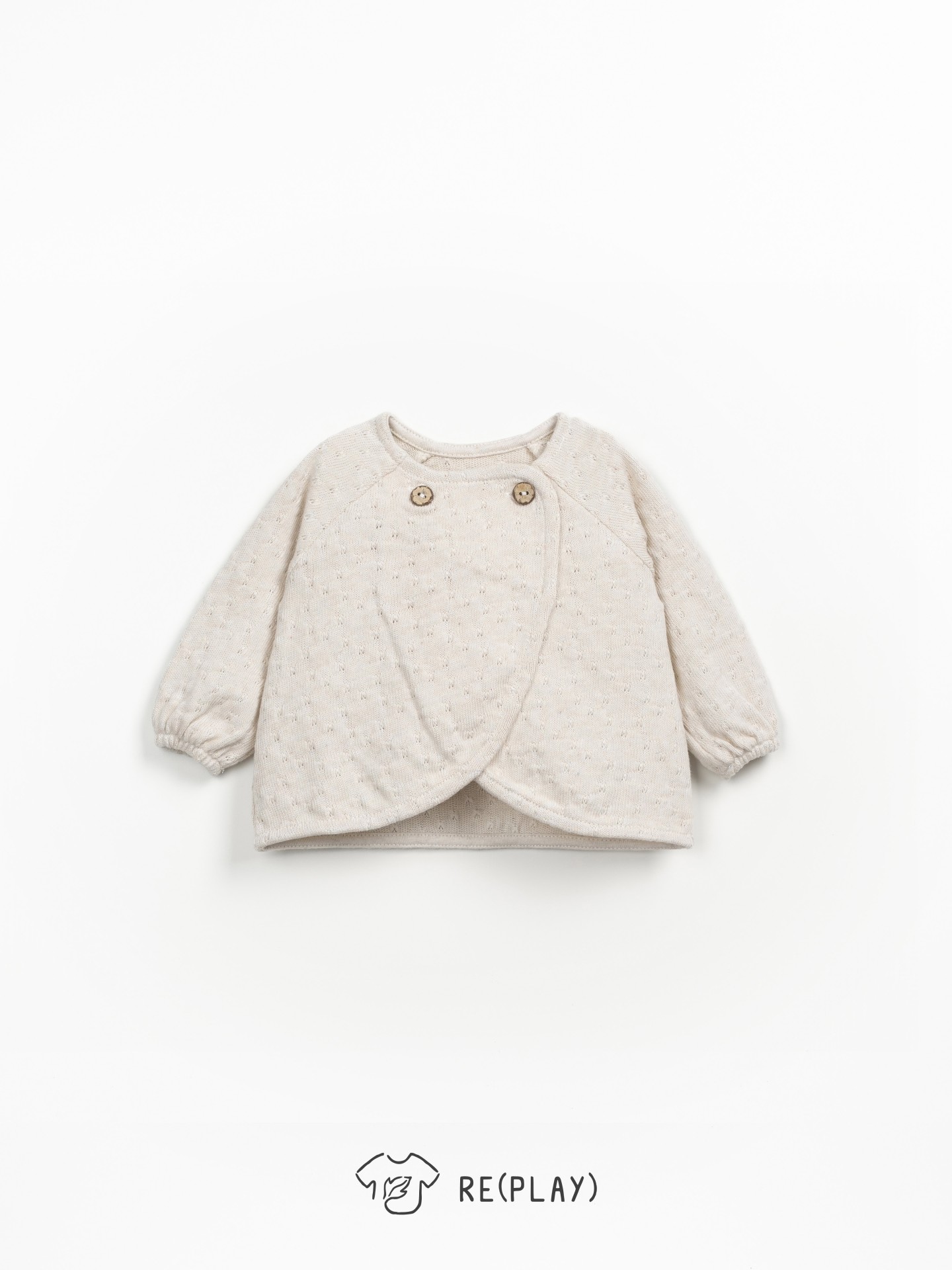 Knit jacket with Re(Play) yarn