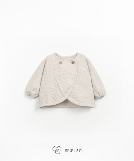 Knit jacket with Re(Play) yarn