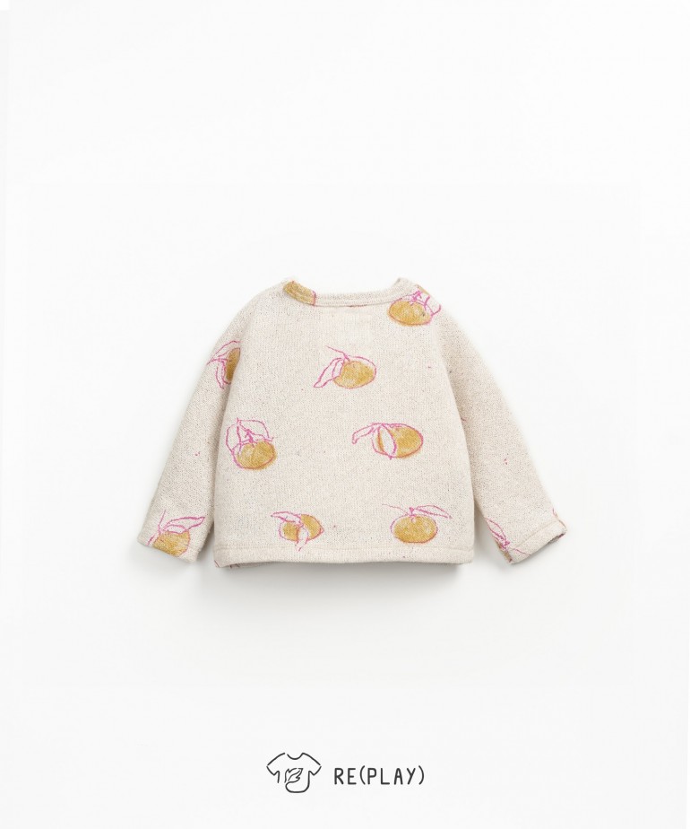 Felpa con stampa arance