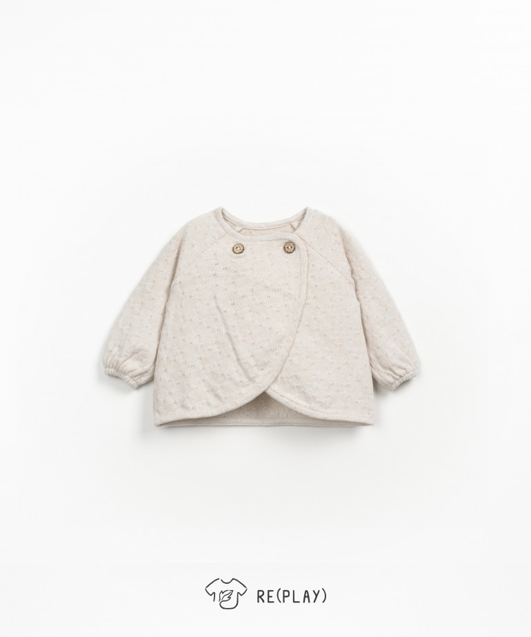 Knit jacket with Re(Play) yarn