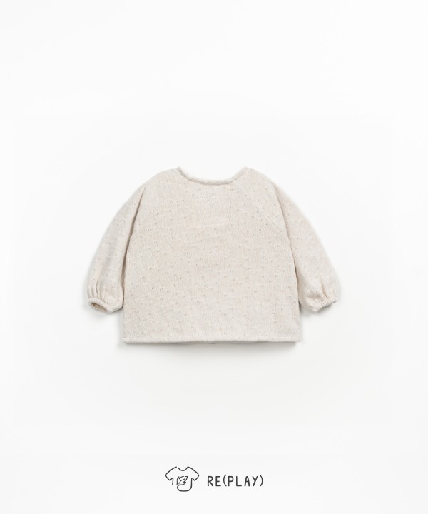 Knit jacket with Re(Play) yarn