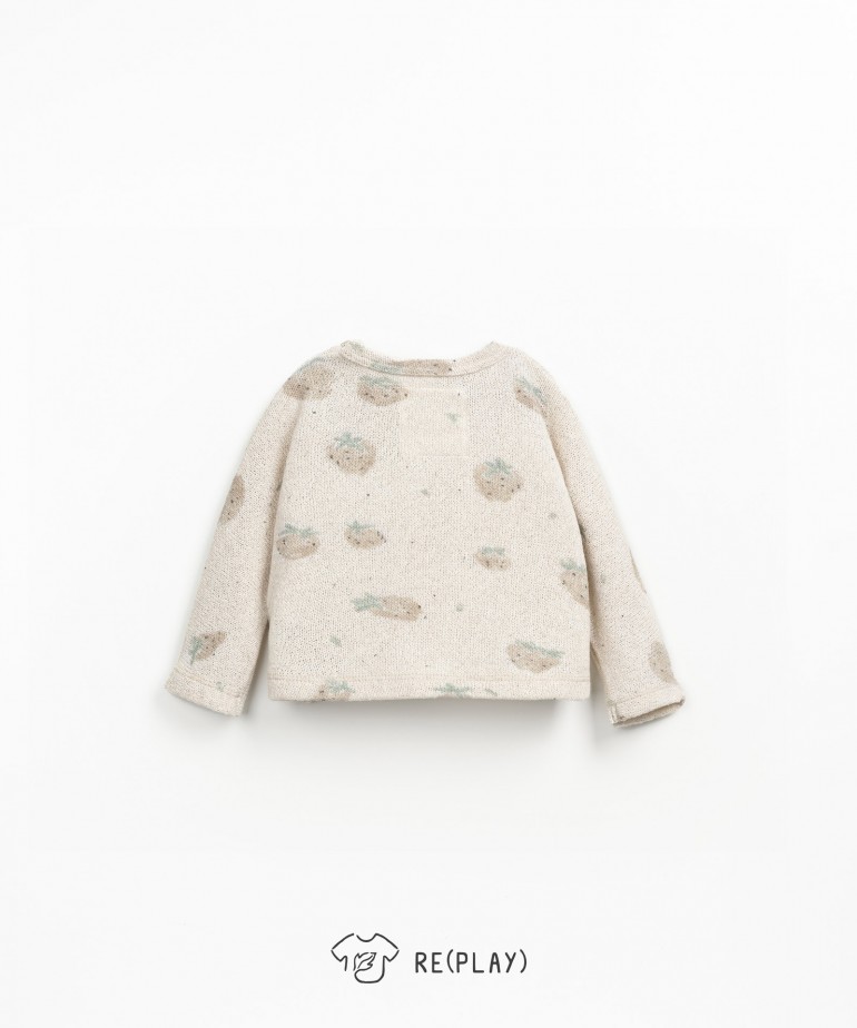 Felpa con stampa di fragole