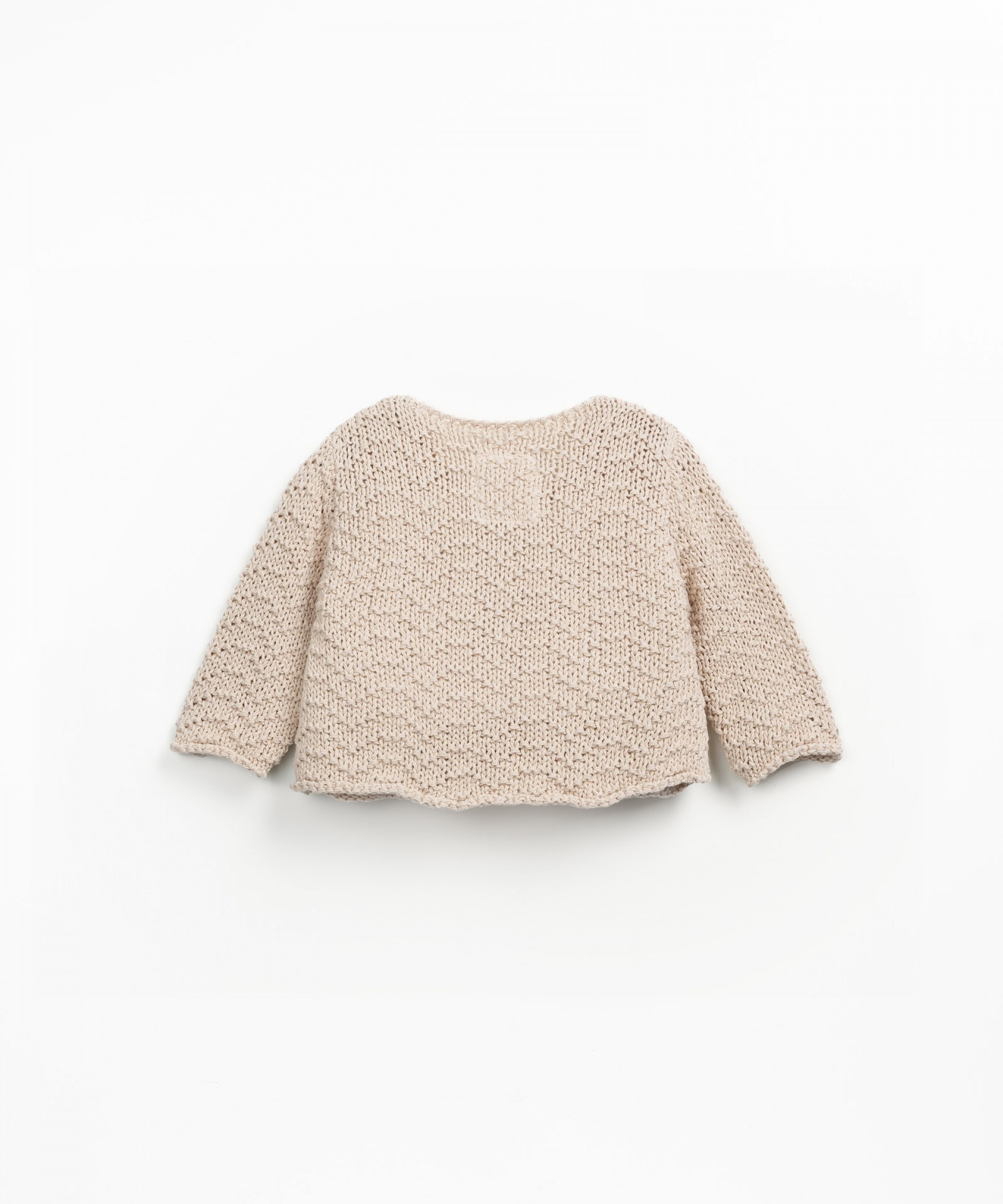 Casaco tricot com botes de coco