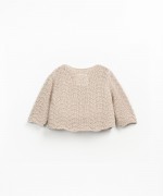 Casaco tricot com botes de coco