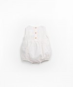 Sleeveless fabric jumpsuit