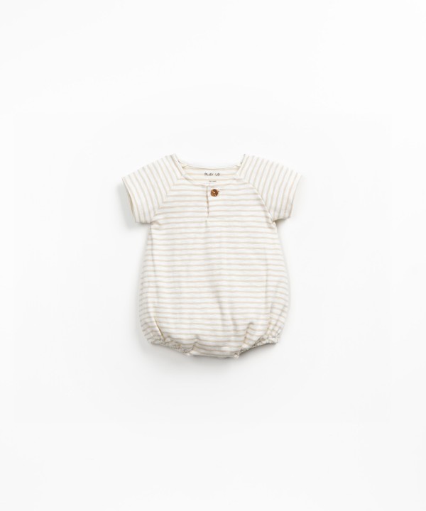 Striped jumpsuit in organic cotton