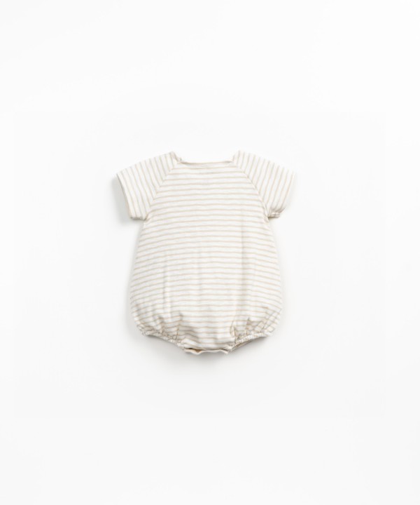 Striped jumpsuit in organic cotton