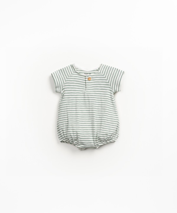 Striped jumpsuit in organic cotton
