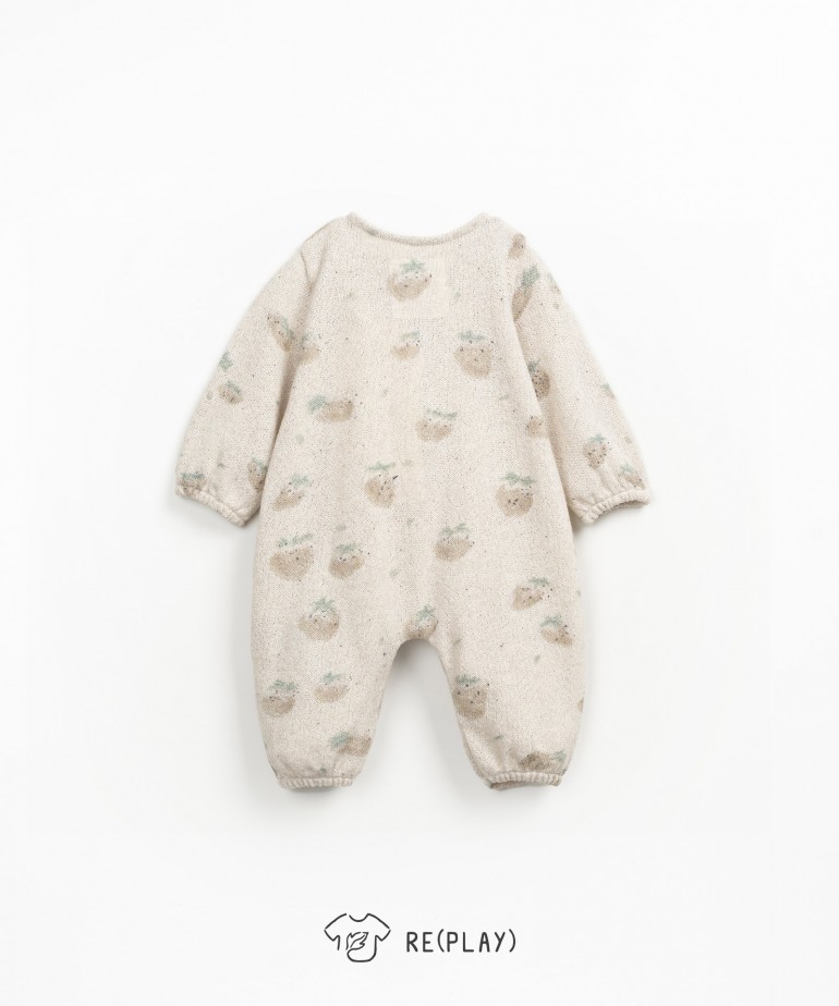 Tuta con stampa di fragole