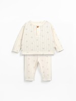 Sweatshirt and trousers set in organic cotton and recycled cotton