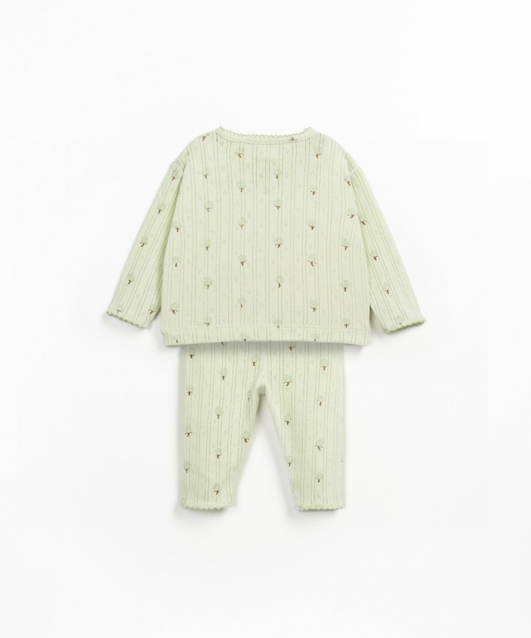 Conjunto camisola e cala em algodo orgnico e algodo reciclado