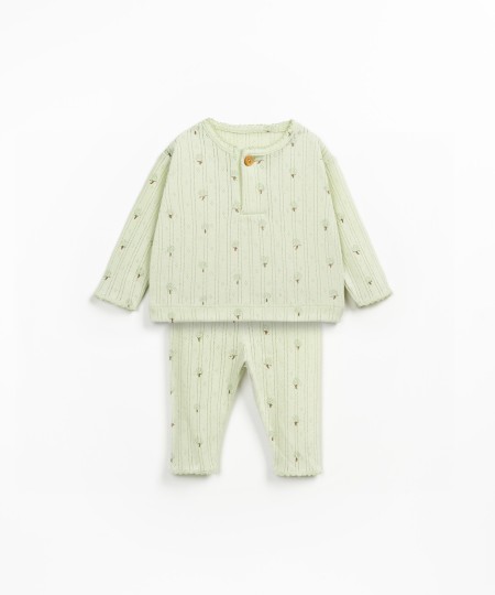 Ensemble avec pull et pantalon en coton biologique et coton recycl?