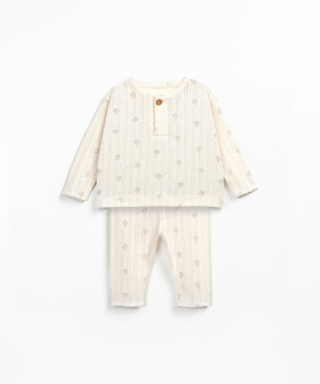 Sweatshirt and trousers set in organic cotton and recycled cotton