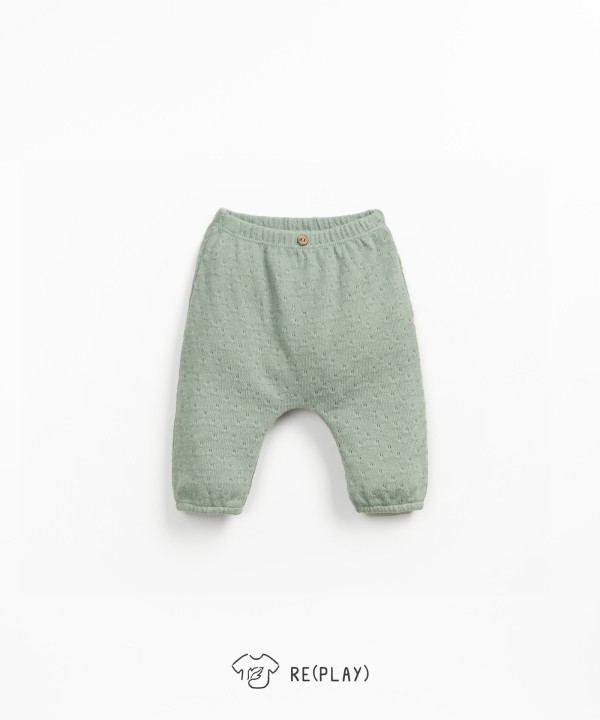Jersey trousers with Re(Play) yarn