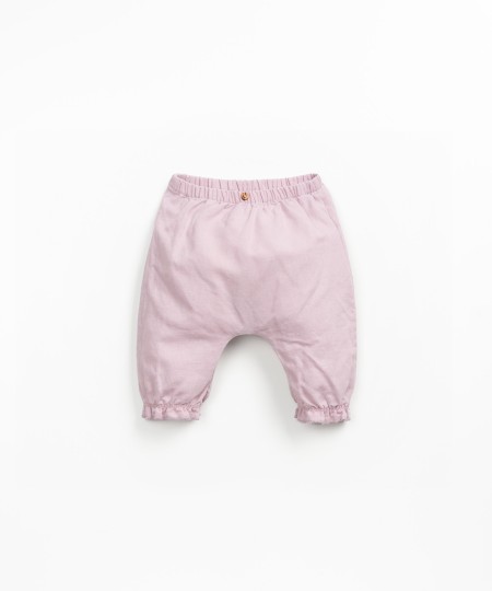 Fabric trousers in linen and organic cotton