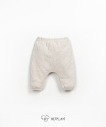 Jersey trousers with recycled fibers