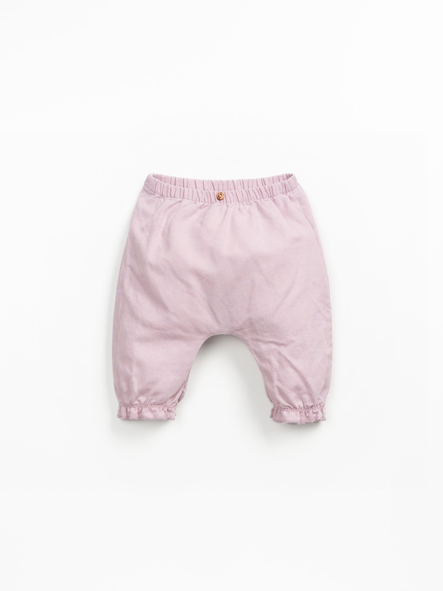 Fabric trousers in linen and organic cotton