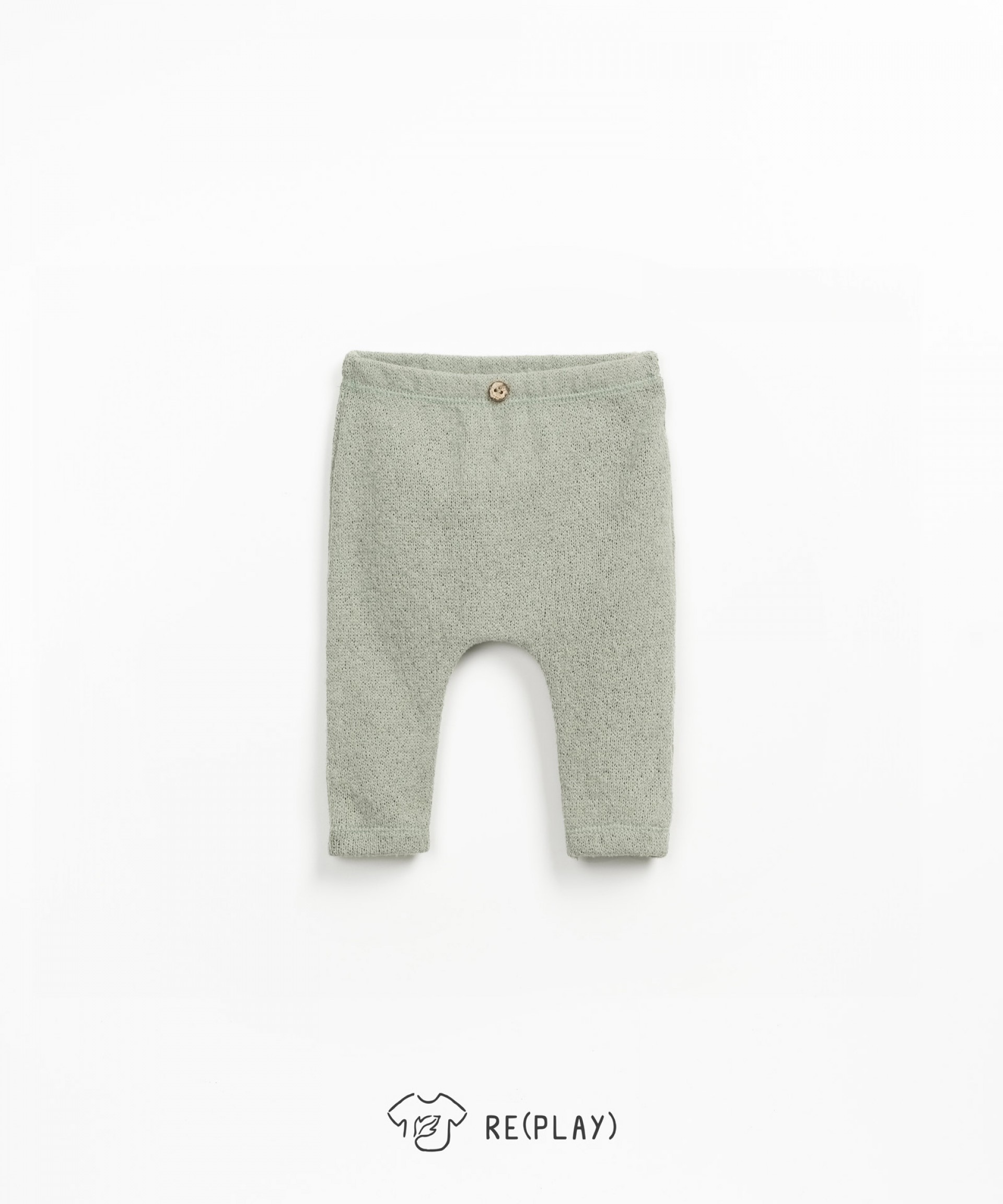 Leggings de malha com fibras recicladas