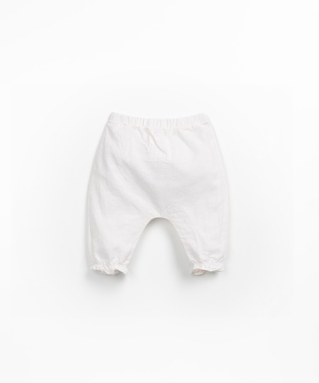 Pantaloni in tessuto di lino e cotone biologico