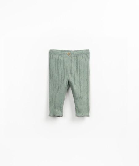 Jersey leggings with recycled cotton and organic cotton blend