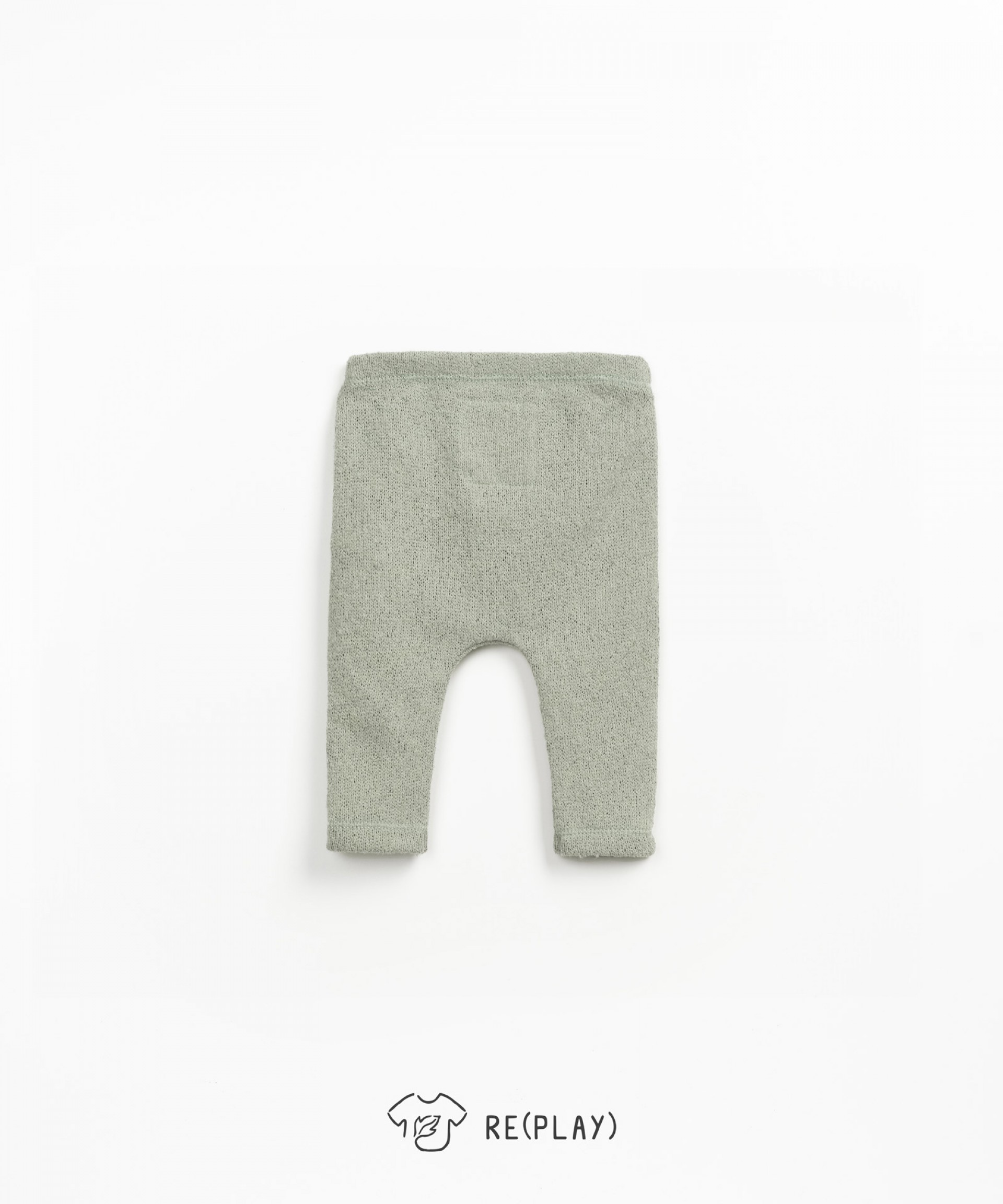 Leggings de malha com fibras recicladas