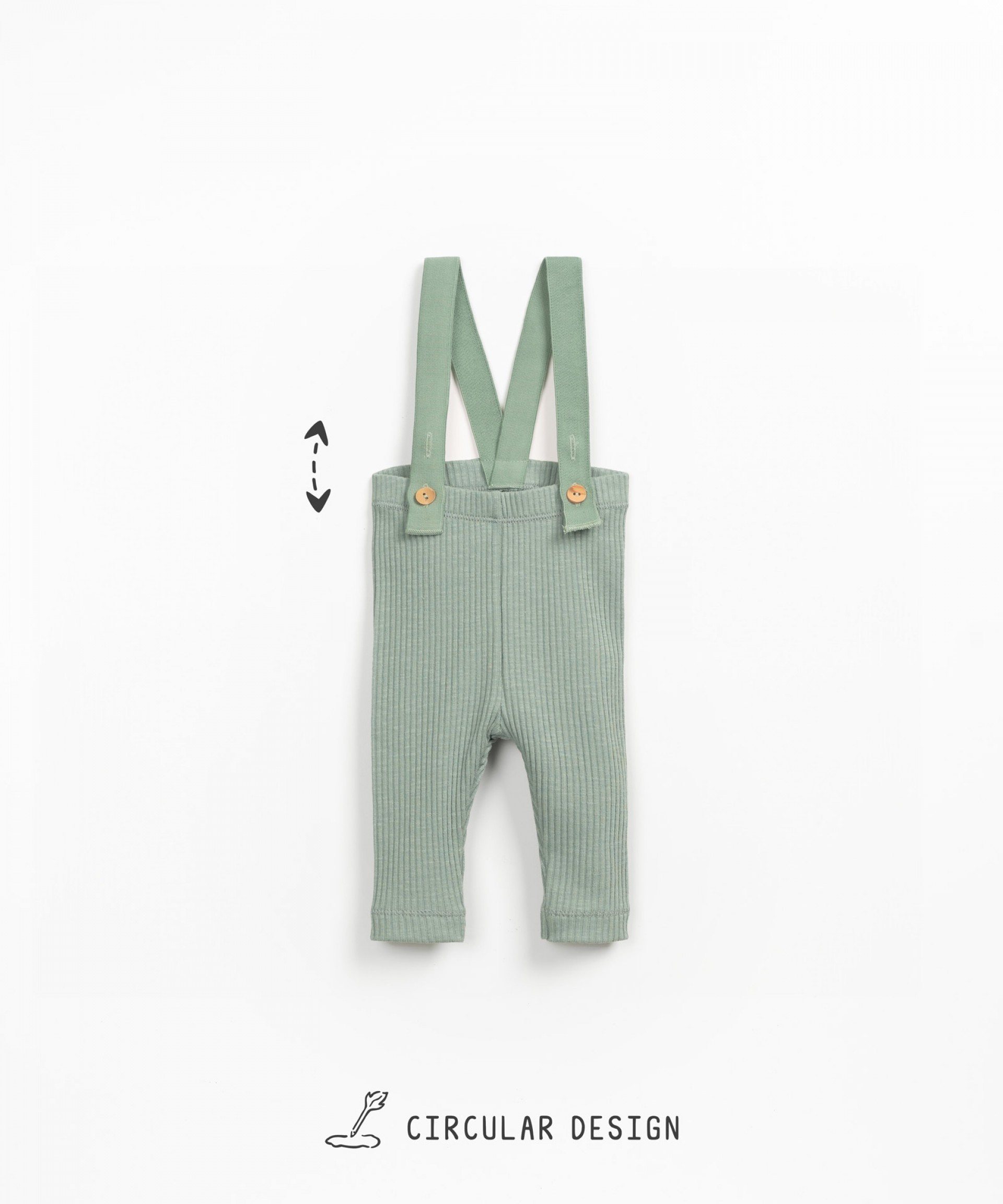 Leggings em rib flam com suspensrios em algodo e elastano