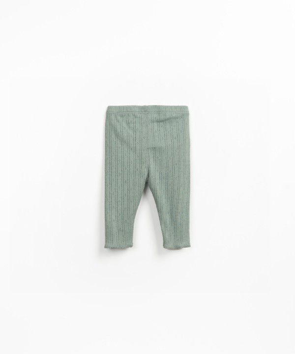 Jersey leggings with recycled cotton and organic cotton blend