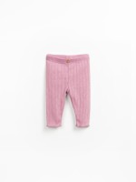 Jersey leggings with a blend of recycled cotton and organic cotton