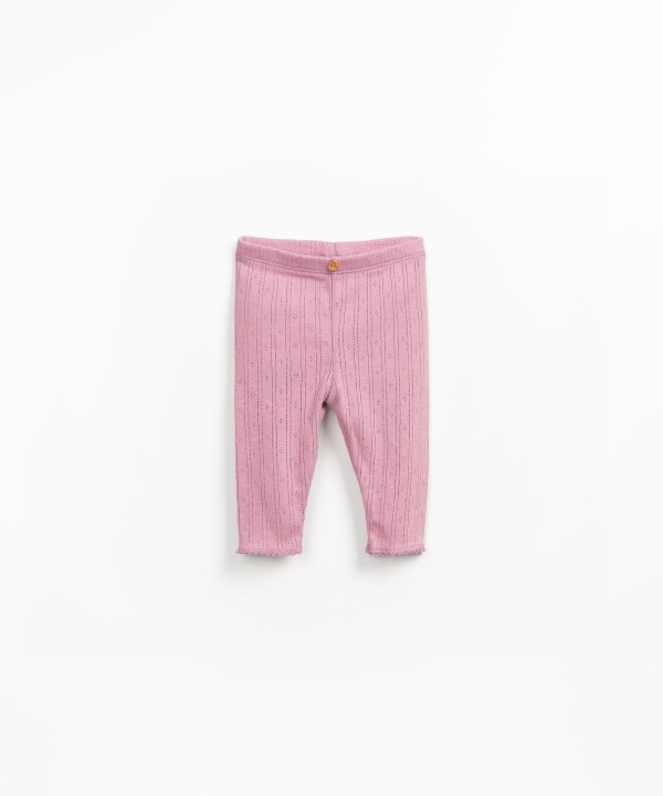 Jersey leggings with a blend of recycled cotton and organic cotton