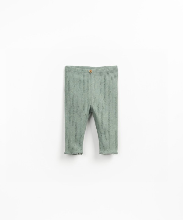 Jersey leggings with recycled cotton and organic cotton blend