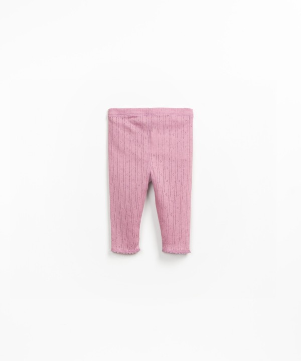 Jersey leggings with a blend of recycled cotton and organic cotton