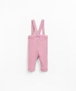 Leggings em rib flam com suspensrios em algodo e elastano