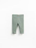 Jersey leggings with recycled cotton and organic cotton blend