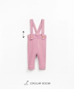 Leggings em rib flam com suspensrios em algodo e elastano