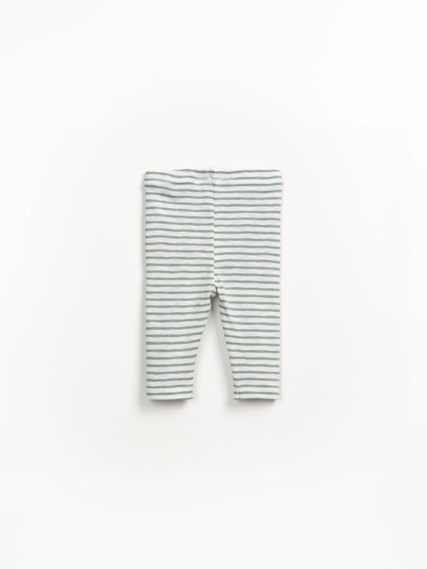 Leggings a righe con bottone decorativo in cocco