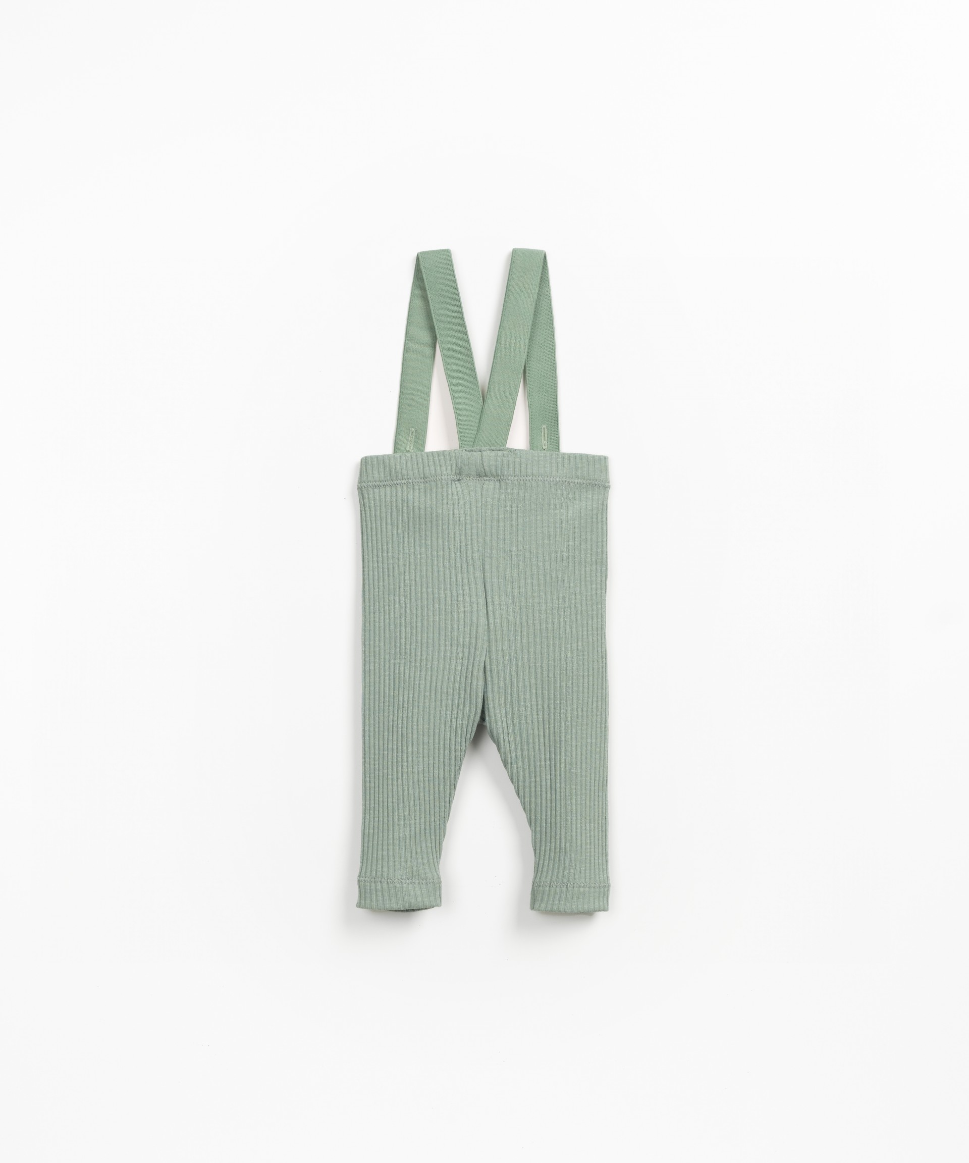 Leggings em rib flam com suspensrios em algodo e elastano