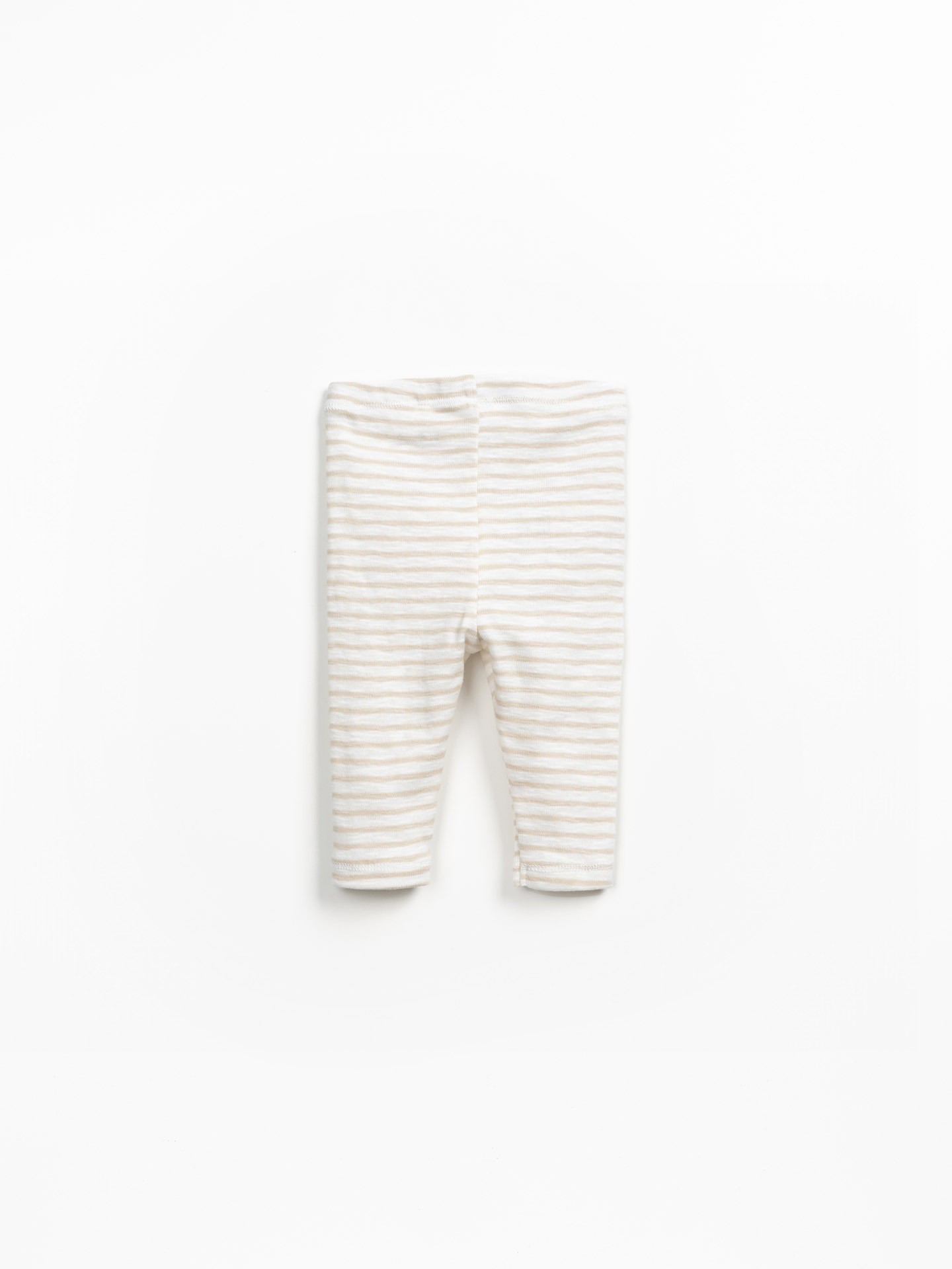 Leggings a righe con bottone decorativo in cocco