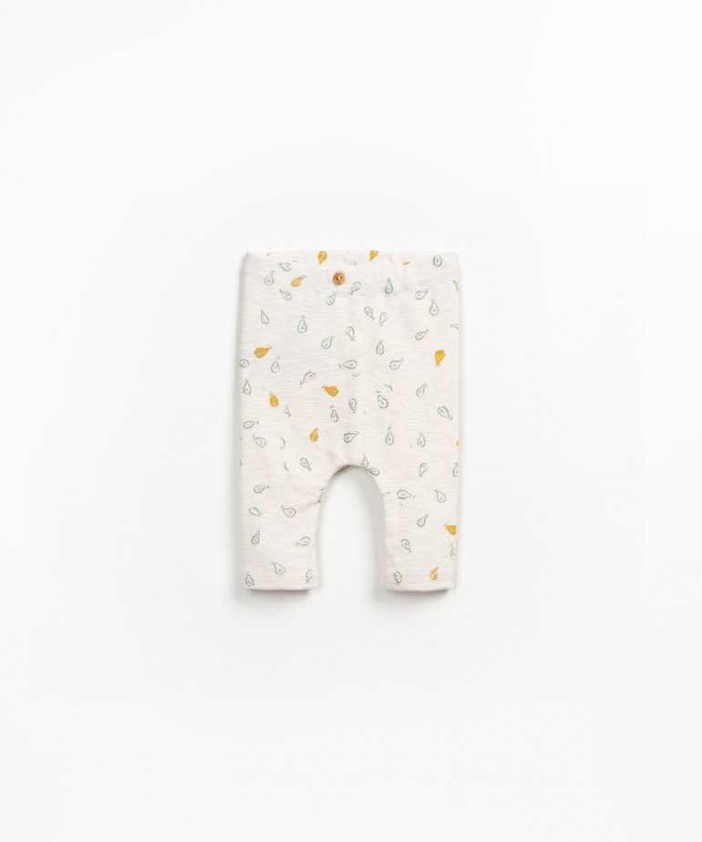 Organic cotton leggings with leaf pattern