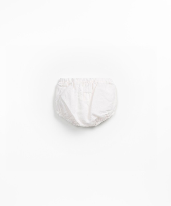 Fabric shorts with linen and organic cotton