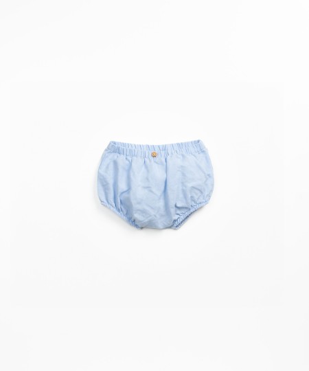 Fabric shorts with linen and organic cotton