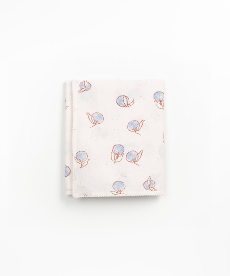 Muslin with orange print