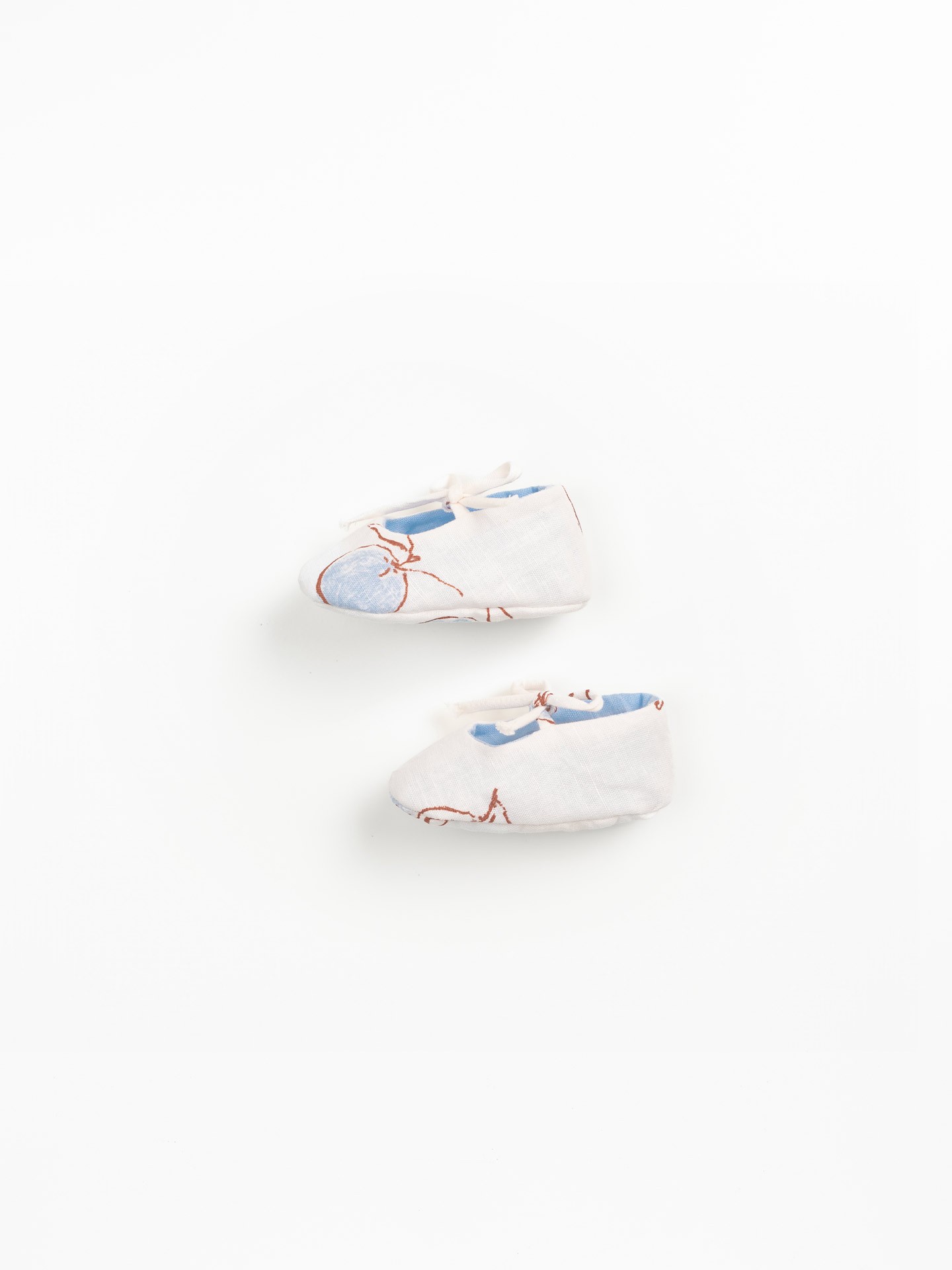 Scarpe in tessuto con stampa di arance