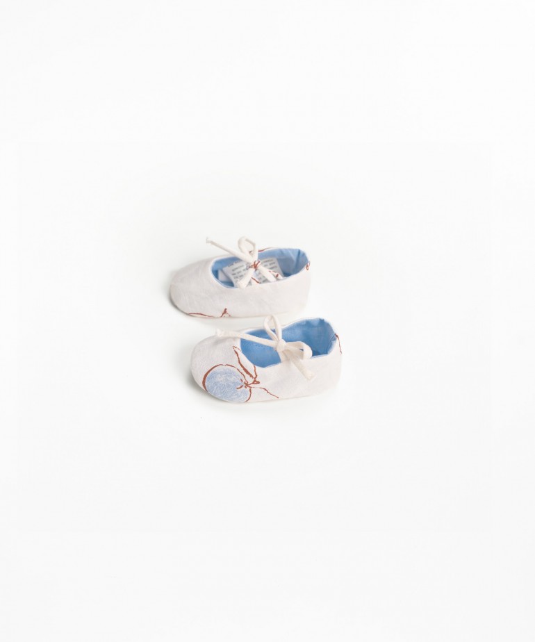 Chaussures en tissu avec imprim d'oranges