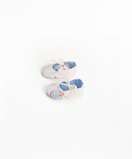 Chaussures en tissu avec imprim� d'oranges