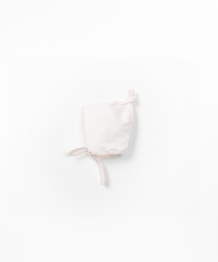 Fabric beanie in linen and organic cotton