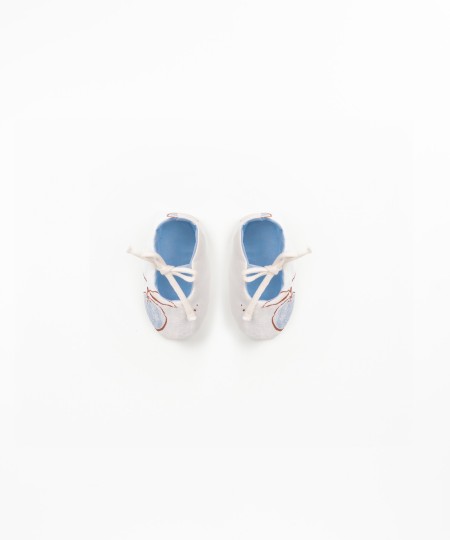 Scarpe in tessuto con stampa di arance