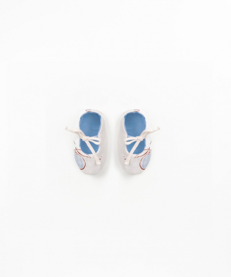 Scarpe in tessuto con stampa di arance