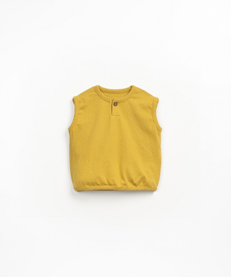 T-shirt sans manches en coton biologique et coton recycl?