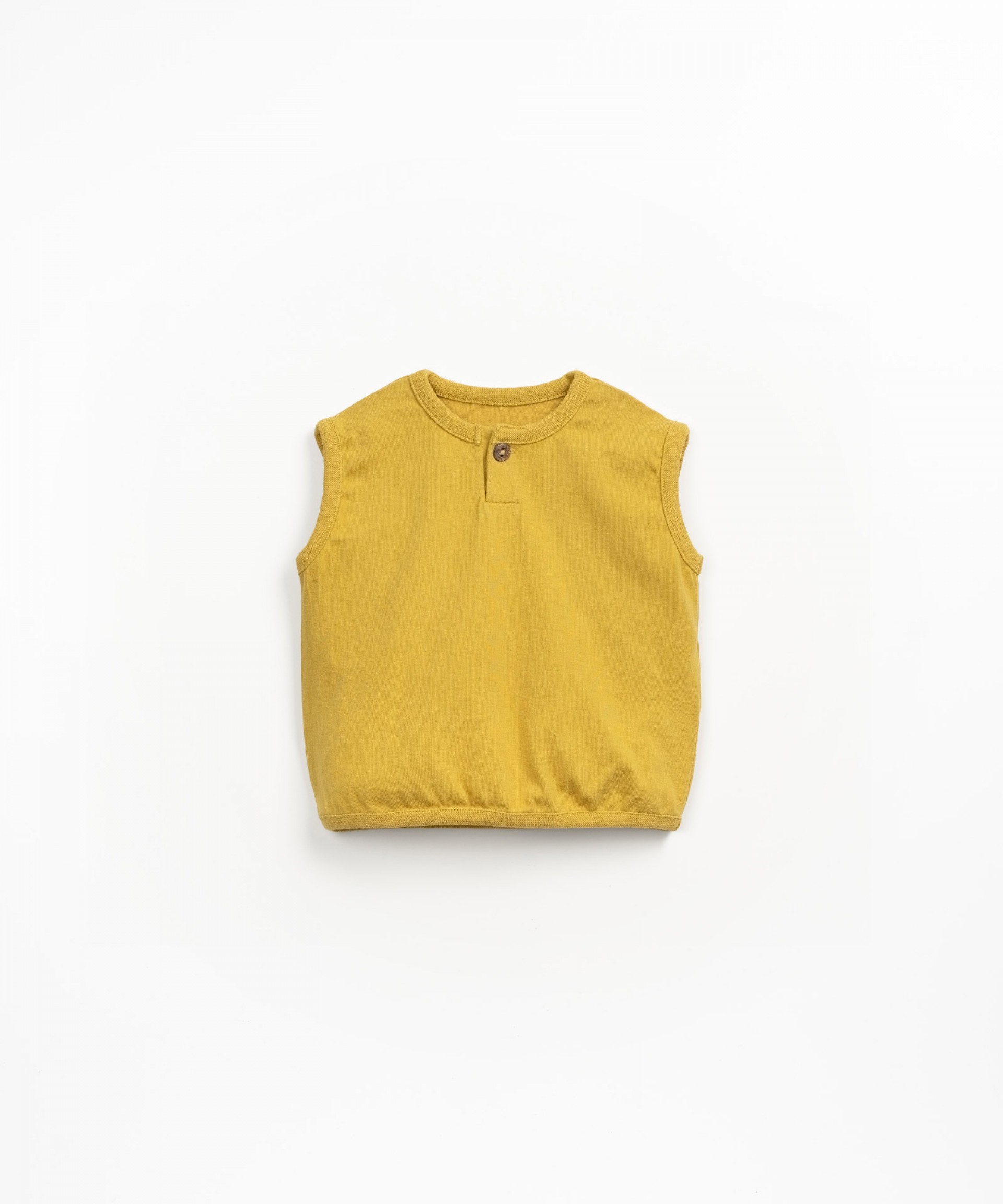 T-shirt sem mangas em algodo orgnico e algodo reciclado