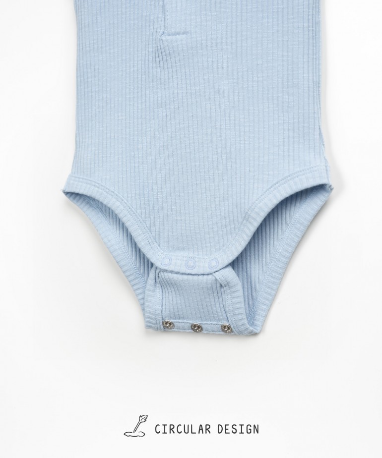 Body in cotone biologico a costine